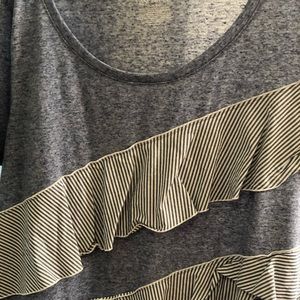 Blue and white top by Lane Bryant